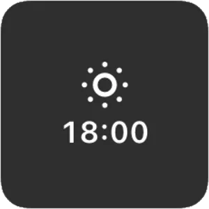 Circular Lock Screen widget showing the next prayer time