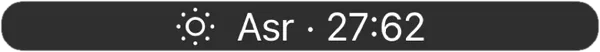 Inline Lock Screen widget: Asr and the ayah reference